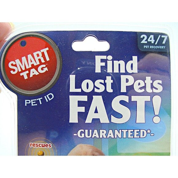 Smart Tag Pet ID Small Pink Bone Enamel EAlert Service Find Your Pet Fast - Picture 2 of 8